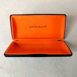 Greiche & Scaff eyeglasses Sunglasses Hard Black case Orange‎ Lining Case Unisex